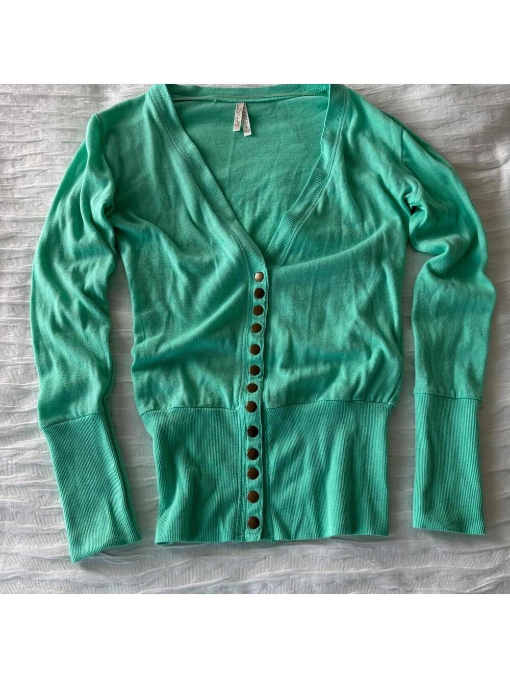 Color Story Women's Green and Blue Shirt